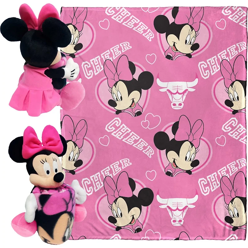 Northwest x Disney Chicago Bulls Minnie Hugger Pillow  Silk Touch Throw Set