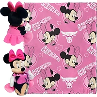 Northwest x Disney Chicago Bulls Minnie Hugger Pillow  Silk Touch Throw Set