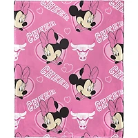 Northwest x Disney Chicago Bulls Minnie Hugger Pillow  Silk Touch Throw Set