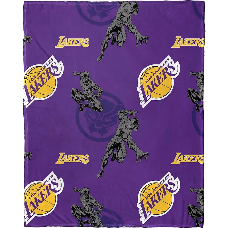 Northwest x Disney Los Angeles Lakers Panther Hugger Pillow Throw Blanket Set