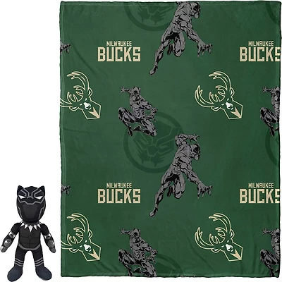 Northwest x Disney Milwaukee Bucks Panther Hugger Pillow  Throw Blanket Set
