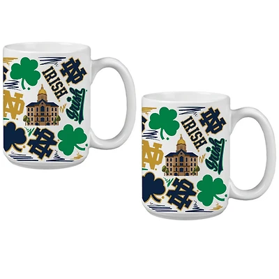 Notre Dame Fighting Irish 15oz Local Coffee Mug Two-Pack