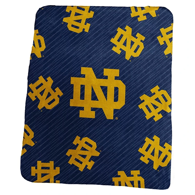 Notre Dame Fighting Irish 50" x 60" Repeating Logo Classic Plush Throw Blanket
