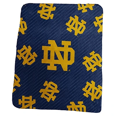 Notre Dame Fighting Irish 50" x 60" Repeating Logo Classic Plush Throw Blanket