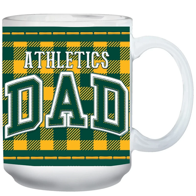 Oakland Athletics 15oz Buffalo Plaid Father's Day Mug