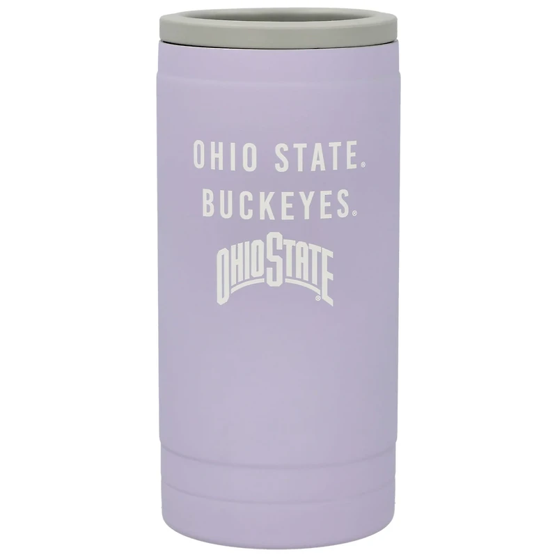 Ohio State Buckeyes 12oz Lavender Soft Touch Slim Coolie