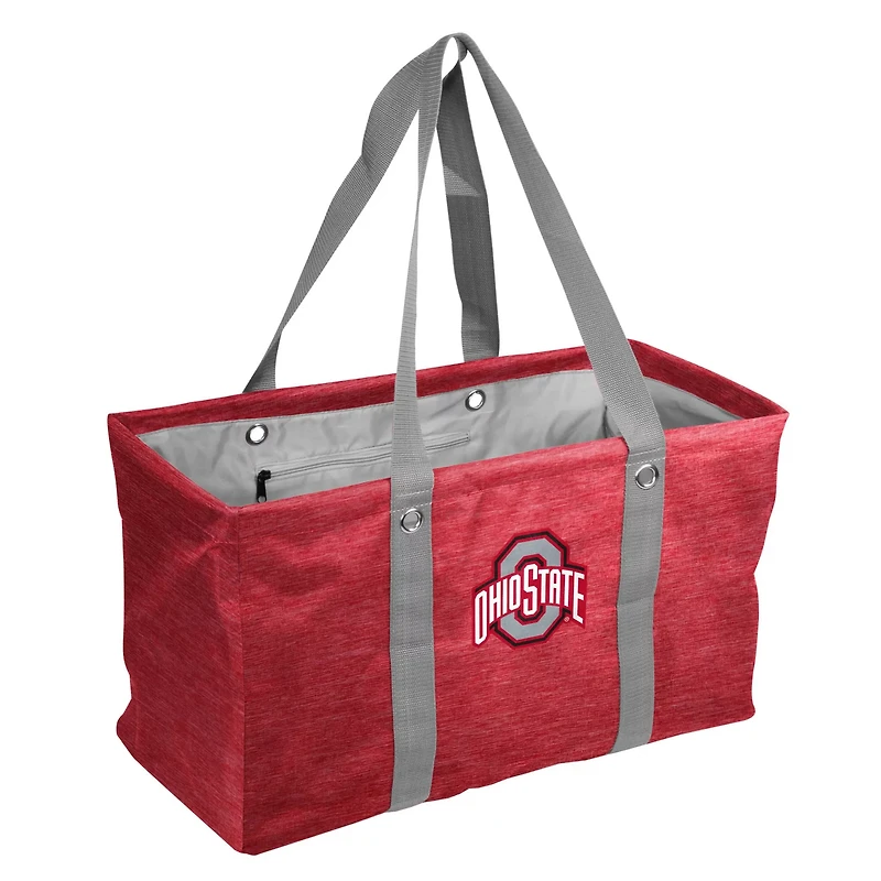 Ohio State Buckeyes Crosshatch Picnic Caddy Tote Bag
