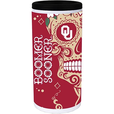 Oklahoma Sooners Dia Stainless Steel 12oz Slim Can Cooler
