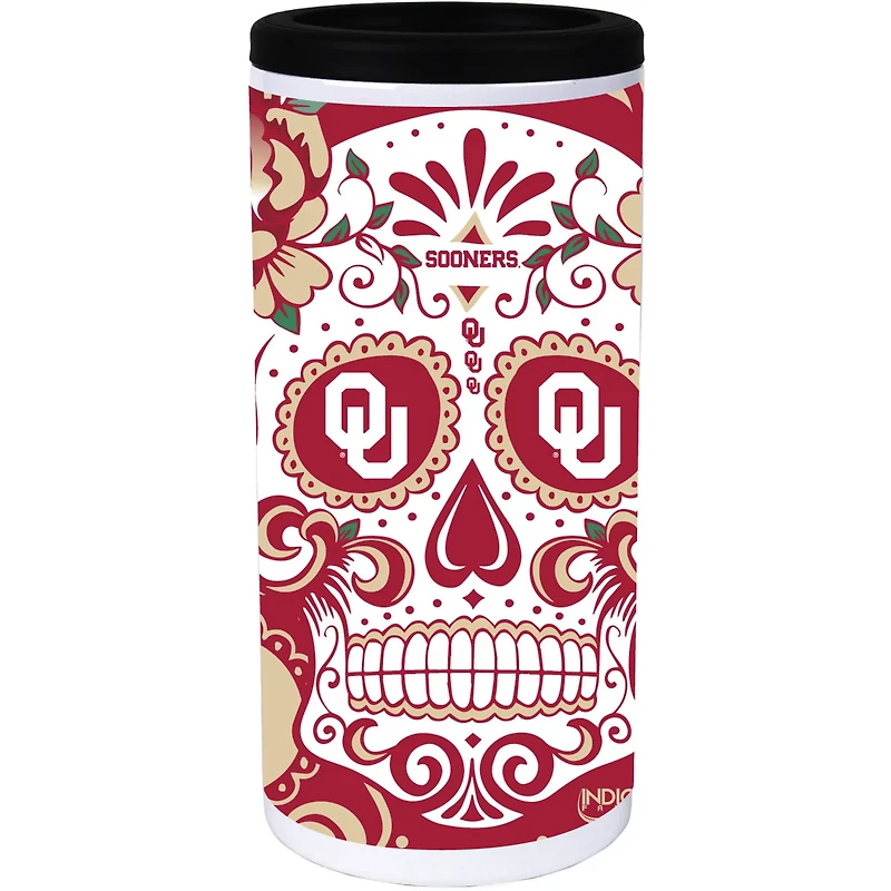 Oklahoma Sooners Dia Stainless Steel 12oz Slim Can Cooler