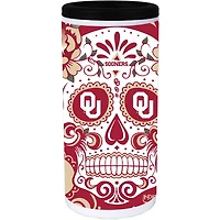 Oklahoma Sooners Dia Stainless Steel 12oz Slim Can Cooler