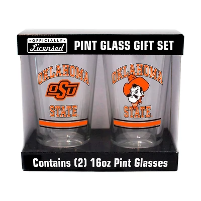 Oklahoma State Cowboys 16oz Pint Glass Two Pack