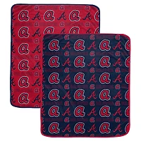 Pegasus Atlanta Braves 60 x 70 Home  Away Two-Piece Blanket Set