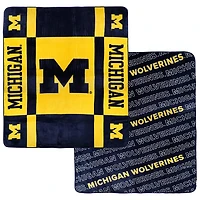 Pegasus Michigan Wolverines 60 x 70 Reverse Block Double-Sided Ultra Cozy Blanket