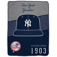 Pegasus New York Yankees 60 x 80 Hat Stripes Throw Blanket