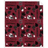 Pegasus South Carolina Gamecocks 60" x 70" Fall Family  Football Flannel Fleece Sherpa Blanket