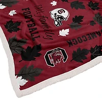 Pegasus South Carolina Gamecocks 60" x 70" Fall Family  Football Flannel Fleece Sherpa Blanket