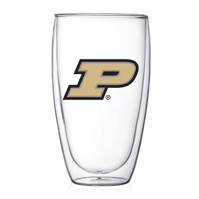 Purdue Boilermakers 15oz Double Wall Thermo Glass