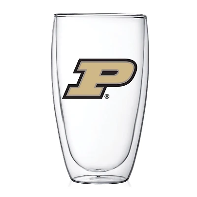 Purdue Boilermakers 15oz Double Wall Thermo Glass