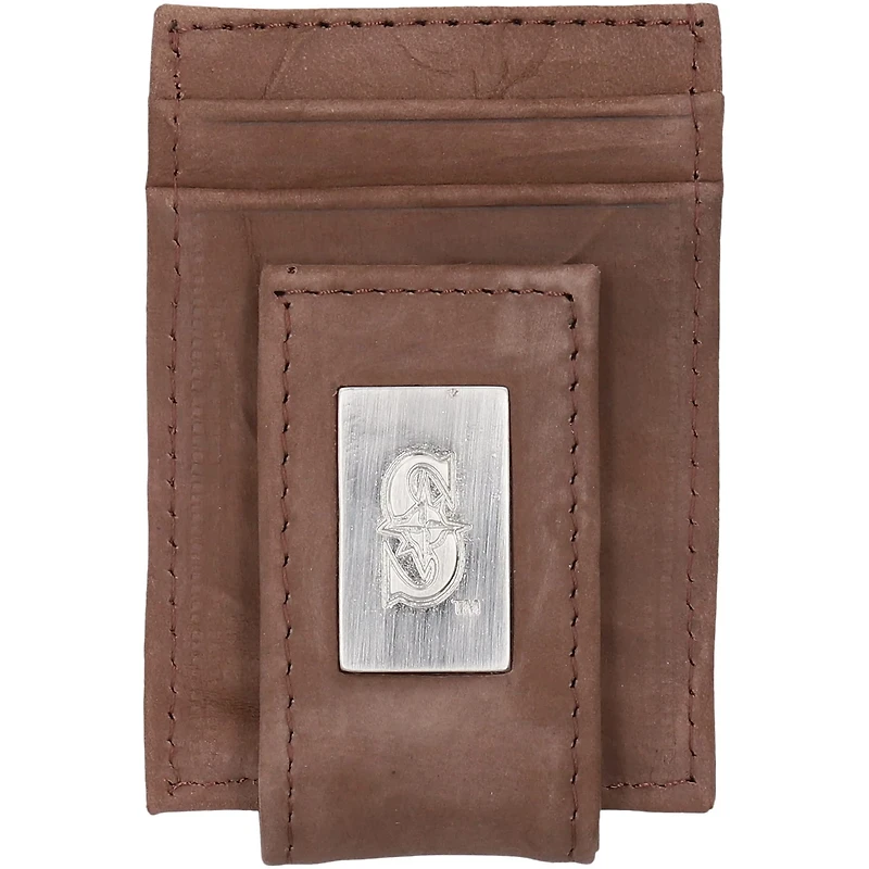 Seattle Mariners Leather Front Pocket Wallet