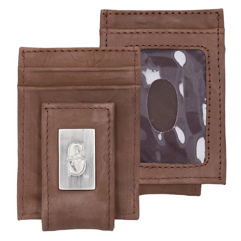 Seattle Mariners Leather Front Pocket Wallet