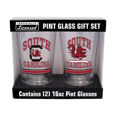 South Carolina Gamecocks 16oz Pint Glass Two Pack