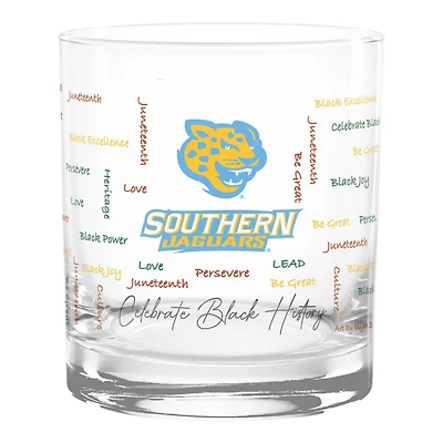 Southern University Jaguars 14oz History Month Rocks Glass