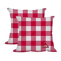 St Louis Cardinals 2-Pack Buffalo Check Plaid Outdoor Pillow Set