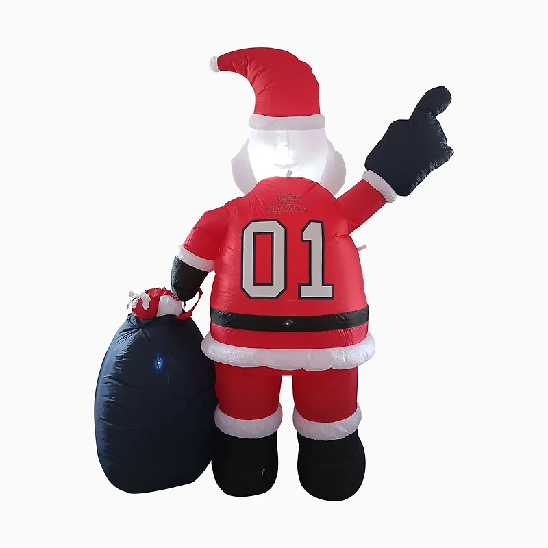 St Louis Cardinals 7' Inflatable Santa