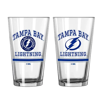Tampa Bay Lightning 16oz Pint Glass Two Pack