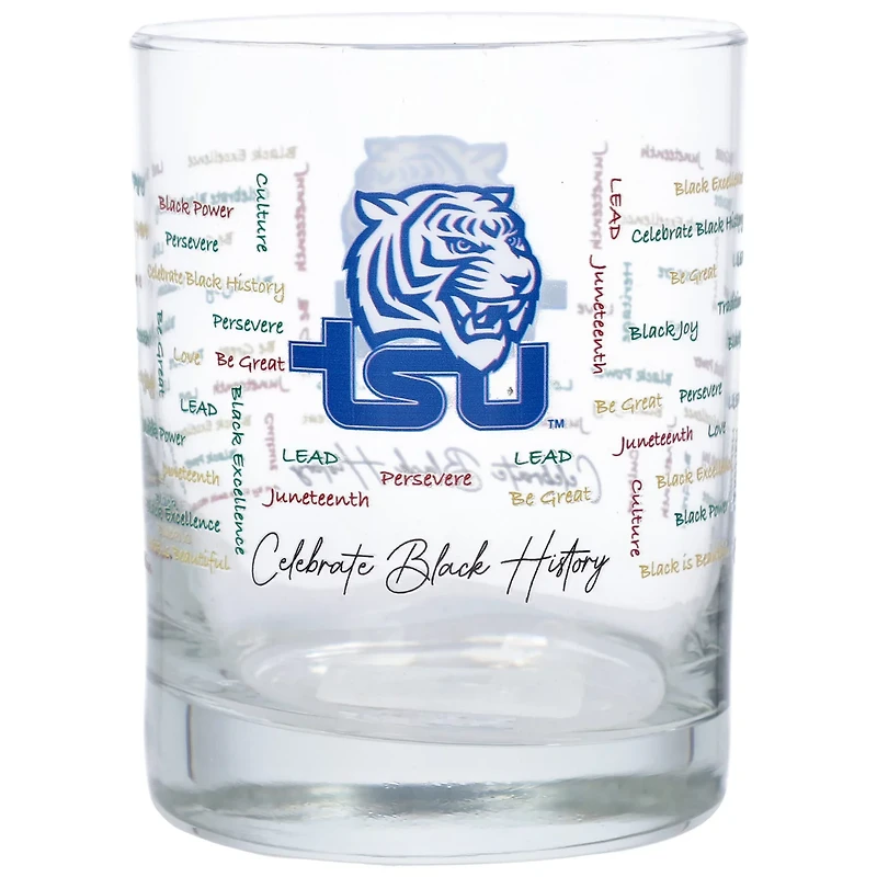 Tennessee State Tigers 14oz History Month Rocks Glass