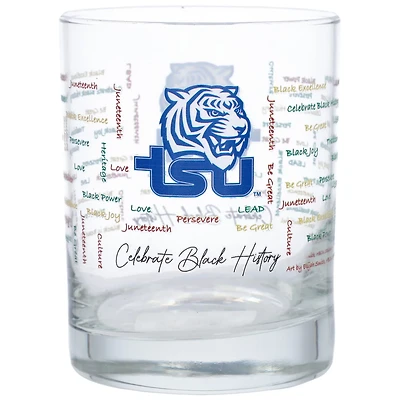 Tennessee State Tigers 14oz History Month Rocks Glass