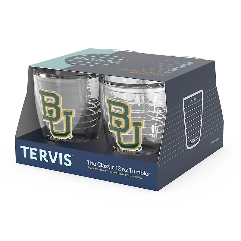 Tervis Baylor Bears 4-Pack 12oz Emblem Tumbler Set