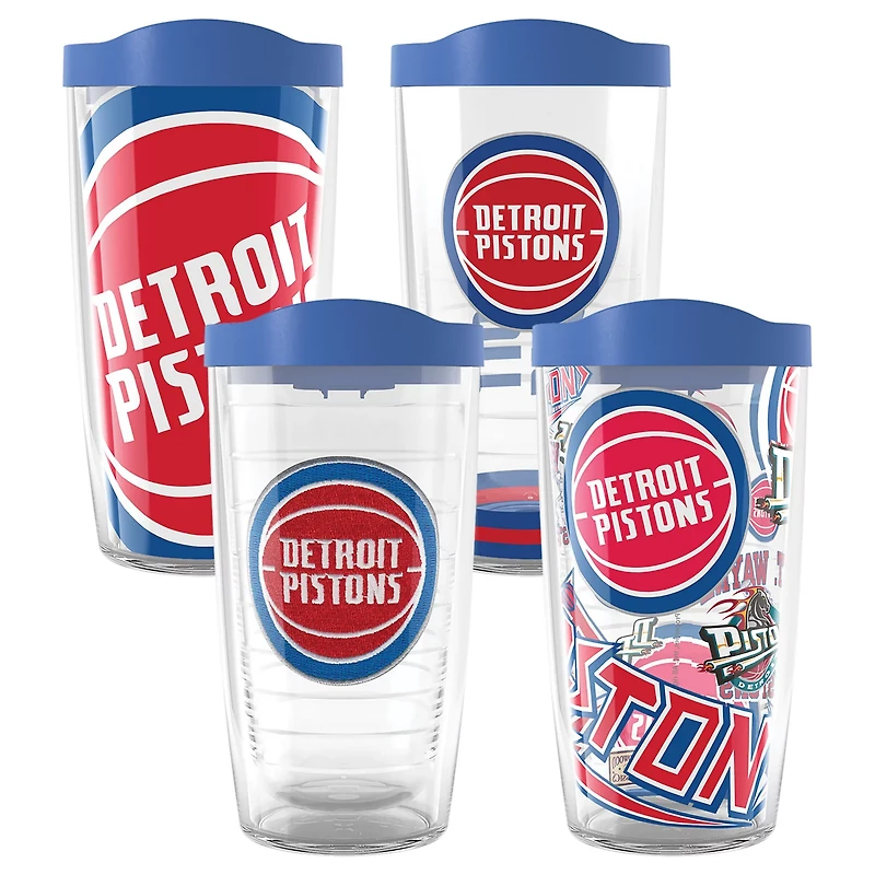 Tervis Detroit Pistons Four-Pack 16oz Classic Tumbler Set