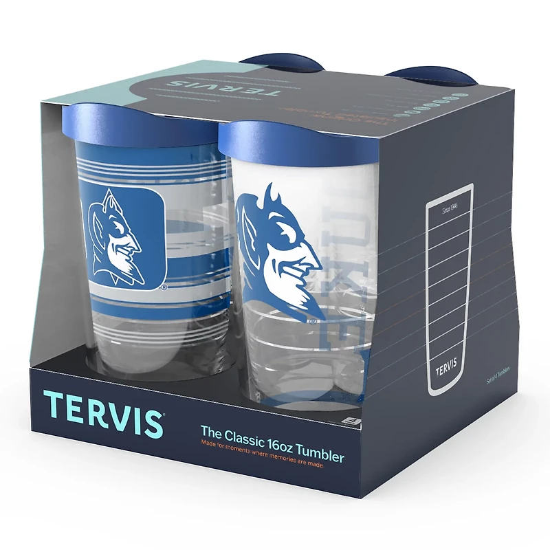 Tervis Duke Devils Four-Pack 16oz Classic Tumbler Set