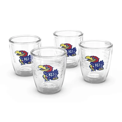 Tervis Kansas Jayhawks 4-Pack 12oz Emblem Tumbler Set