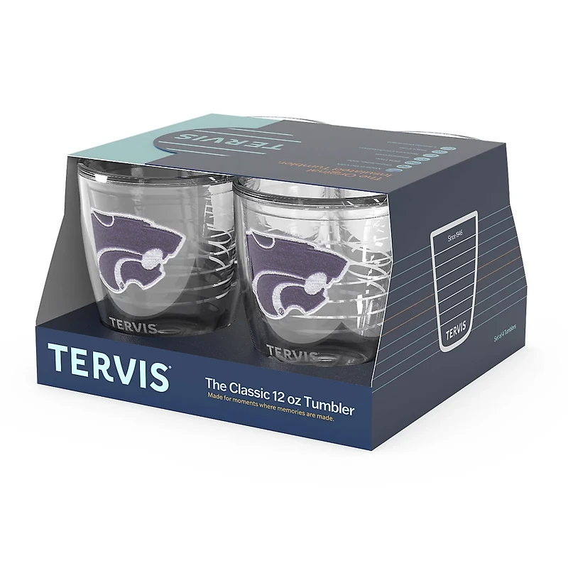 Tervis Kansas State Wildcats 4-Pack 12oz Emblem Tumbler Set