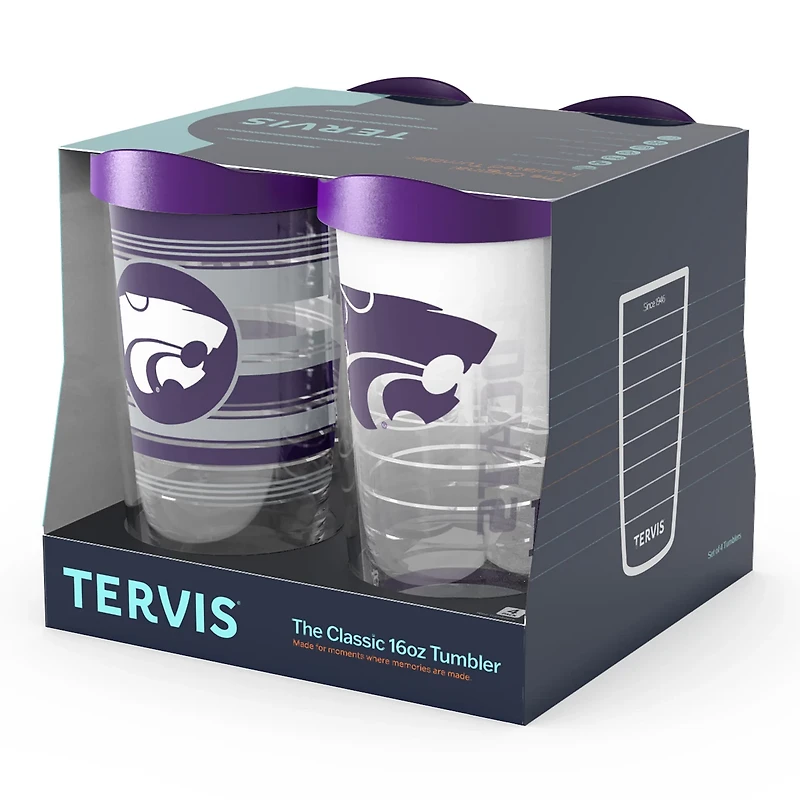 Tervis Kansas State Wildcats Four-Pack 16oz Classic Tumbler Set