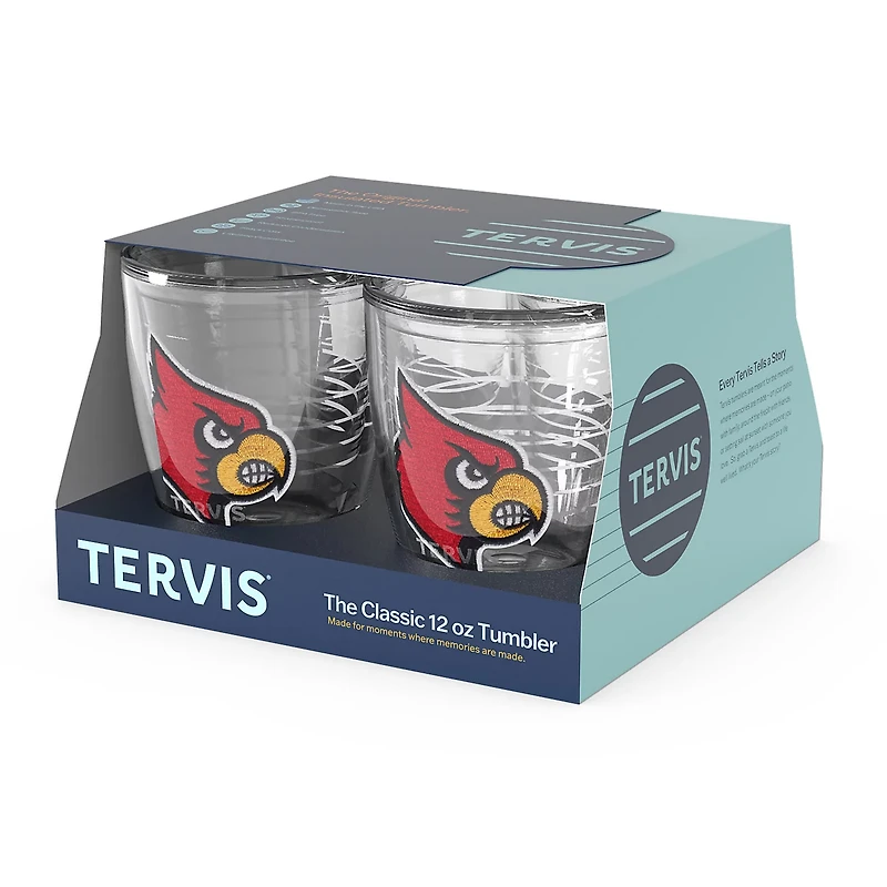 Tervis Louisville Cardinals 4-Pack 12oz Emblem Tumbler Set