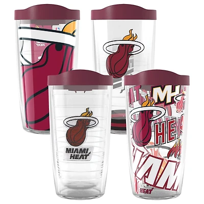 Tervis Miami Heat Four-Pack 16oz Classic Tumbler Set