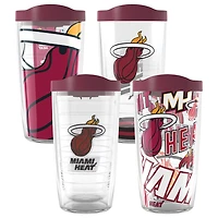 Tervis Miami Heat Four-Pack 16oz Classic Tumbler Set