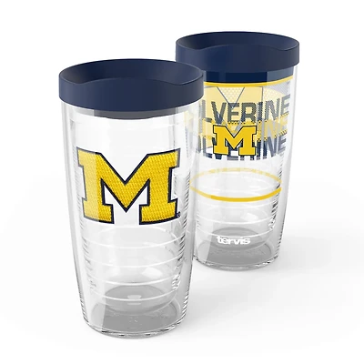 Tervis Michigan Wolverines 2-Pack 16oz Competitor  Emblem Tumbler Set