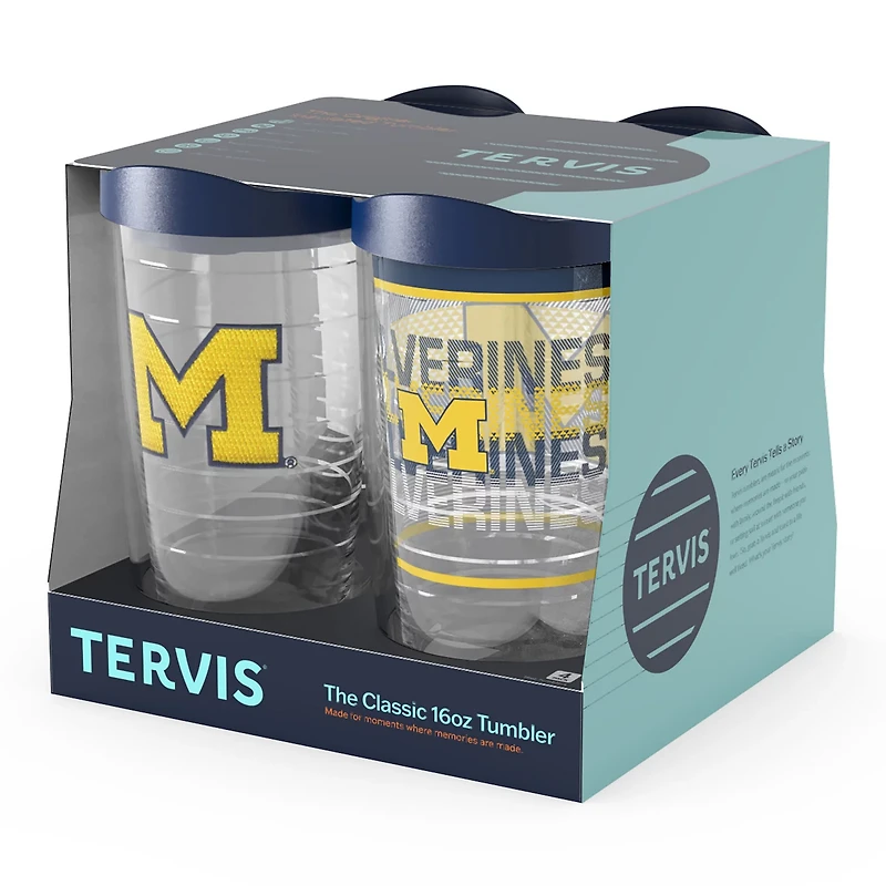 Tervis Michigan Wolverines Four-Pack 16oz Classic Tumbler Set