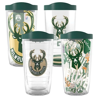 Tervis Milwaukee Bucks Four-Pack 16oz Classic Tumbler Set