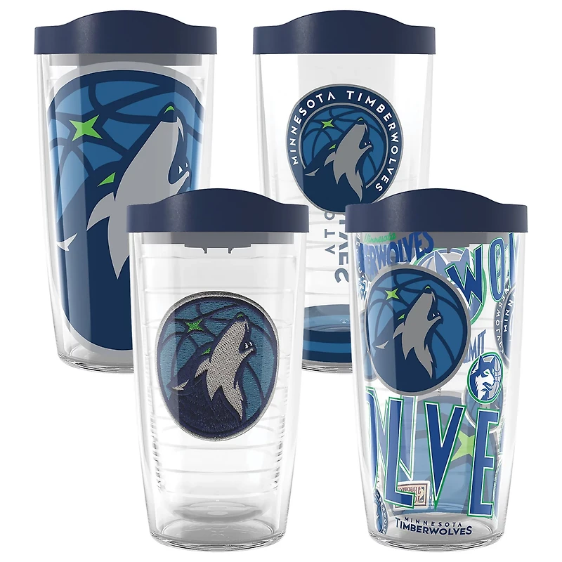 Tervis Minnesota Timberwolves Four-Pack 16oz Classic Tumbler Set