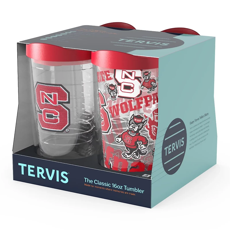 Tervis NC State Wolfpack Four-Pack 16oz Classic Tumbler Set
