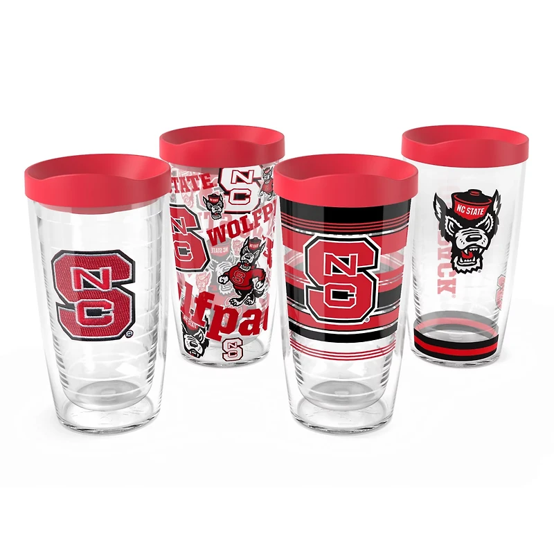 Tervis NC State Wolfpack Four-Pack 16oz Classic Tumbler Set
