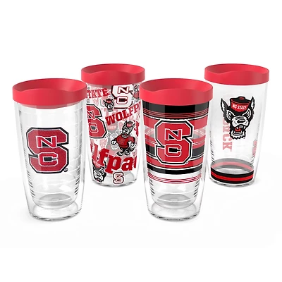 Tervis NC State Wolfpack Four-Pack 16oz Classic Tumbler Set