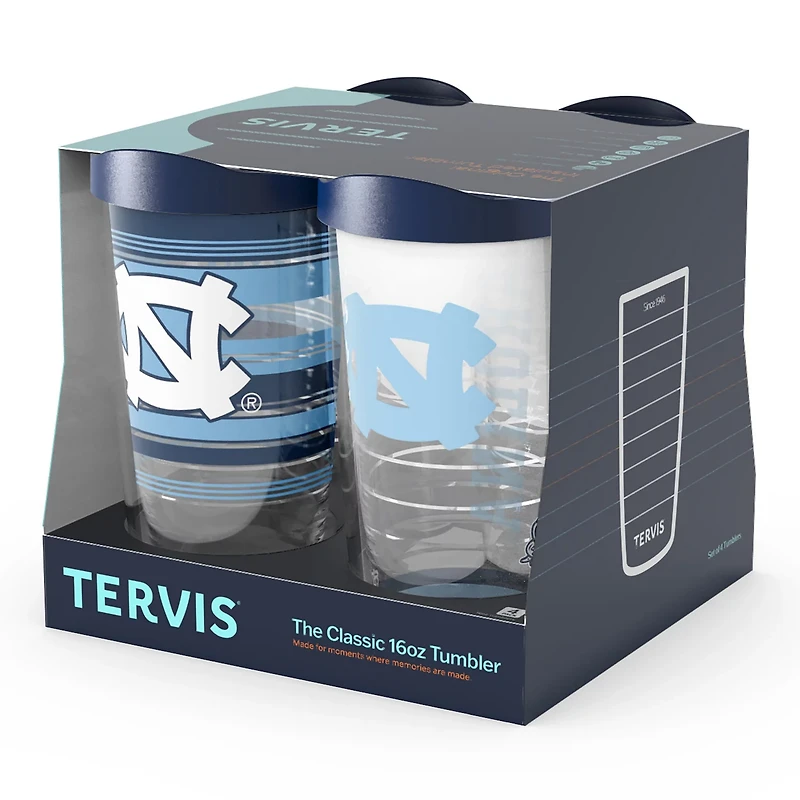 Tervis North Carolina Tar Heels Four-Pack 16oz Classic Tumbler Set