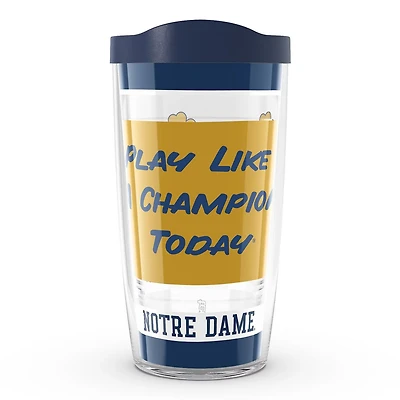 Tervis Notre Dame Fighting Irish 16oz Play Like A Champion Today Classic Tumbler