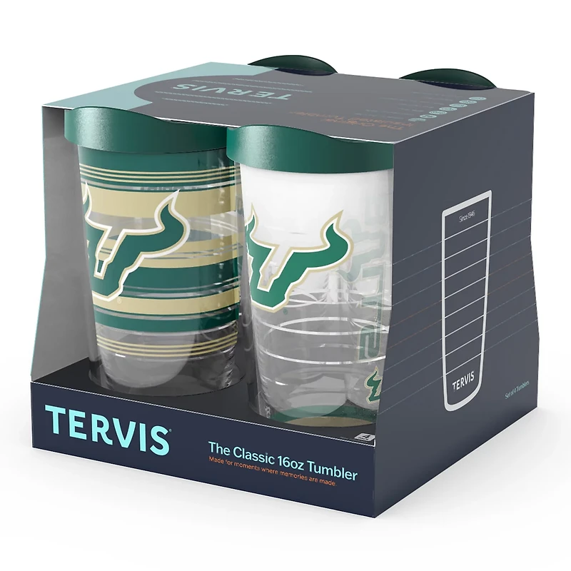 Tervis South Florida Bulls Four-Pack 16oz Classic Tumbler Set